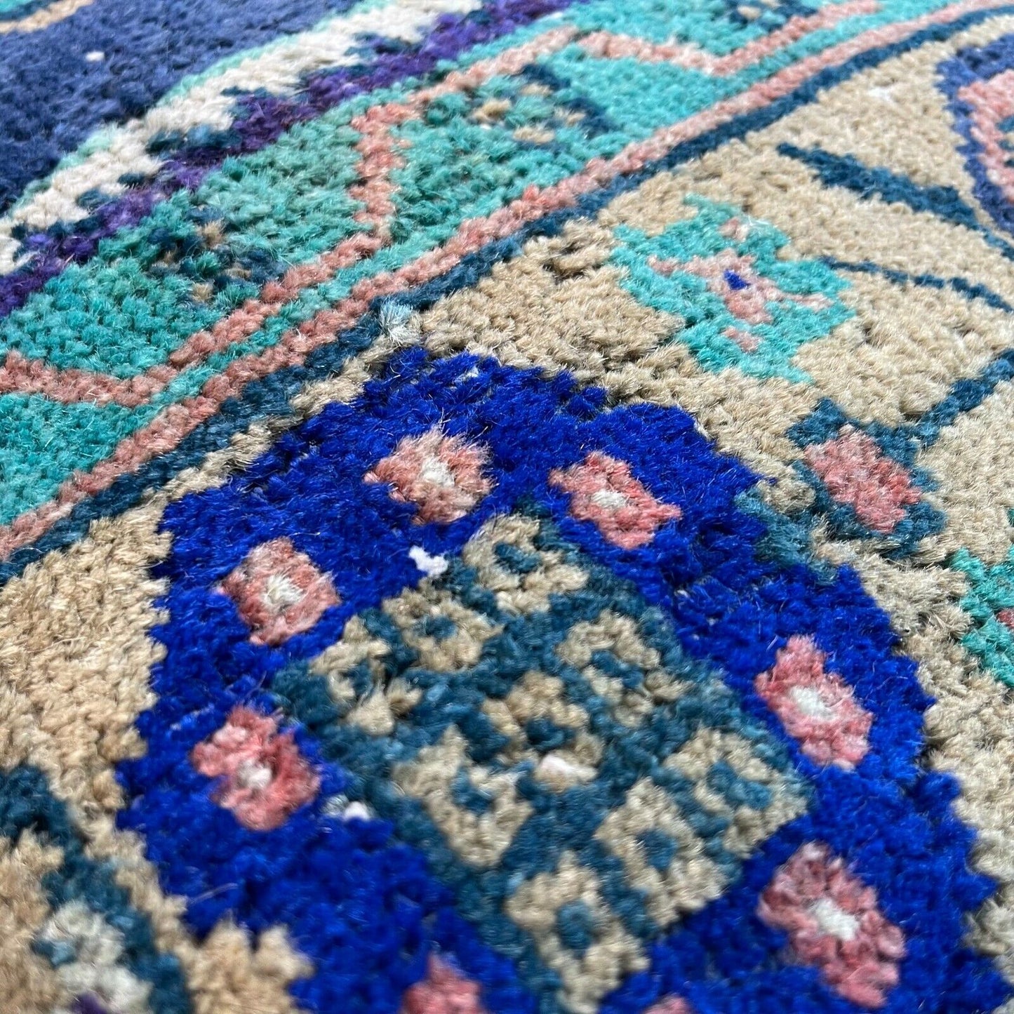 45x45 cm , Vintage Teppich Kissenbezug , Vintage Rug Cushion Cover