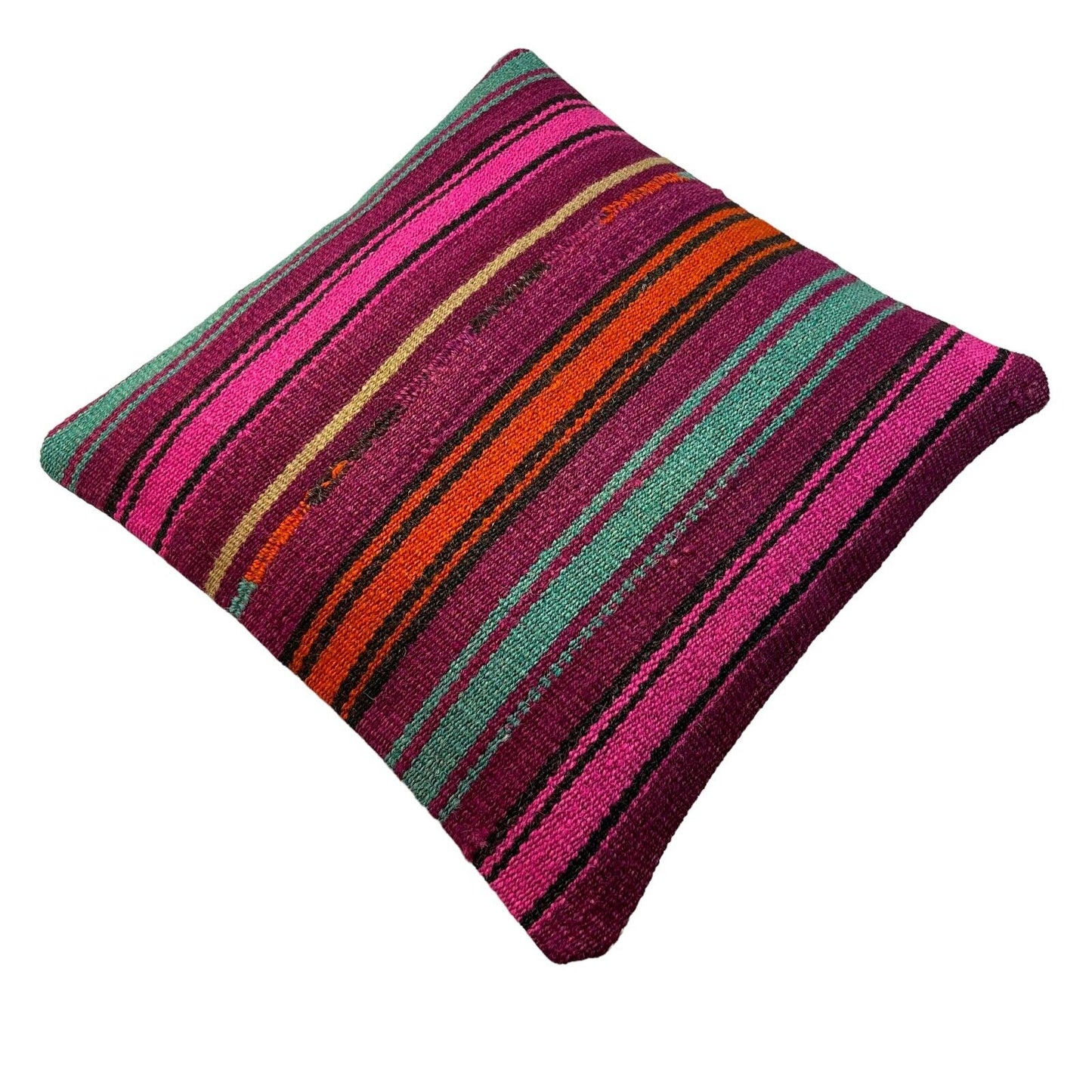 Einzigartige Kelim-Kissen,Turkish Kilim Pillow,16'×16' Funda De Cojín Kilim