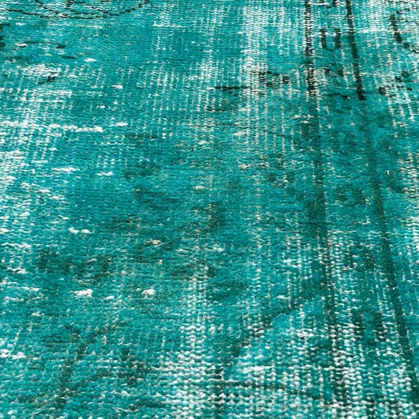 Distressed Overdyed Türkischer Teppich Läufer 265 x 90 cm Vintage Teppich Läufer