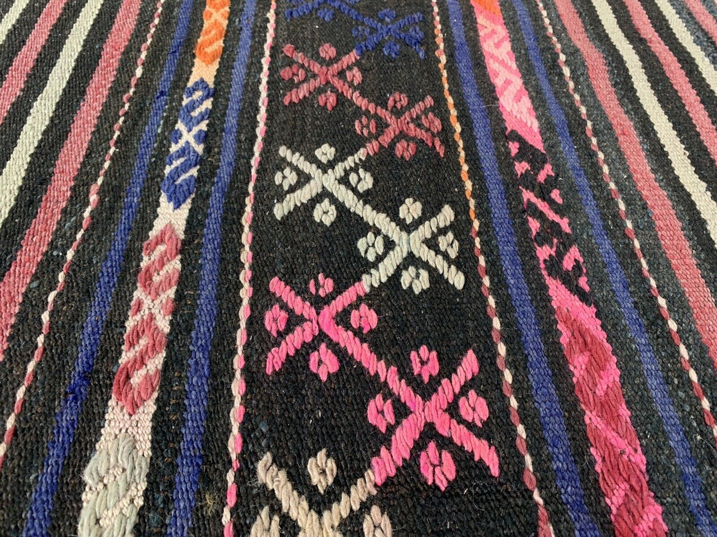 Traditioneller türkischer Kelim Teppich Läufer, Vintage KelimLäufer 275 X 64 cm