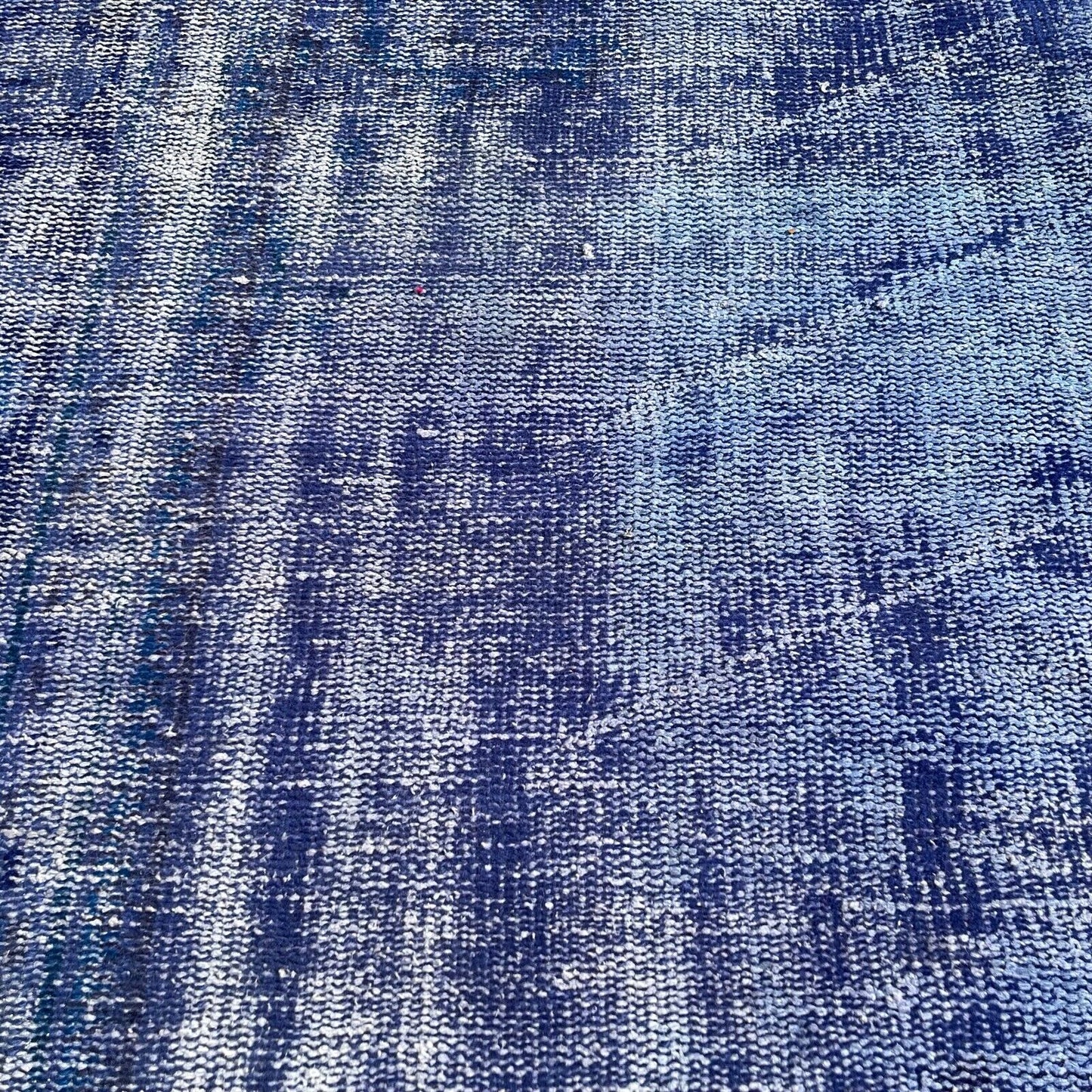 Distressed Overdyed Türkischer Teppich Läufer 270 x 87 cm Vintage Teppich Läufer