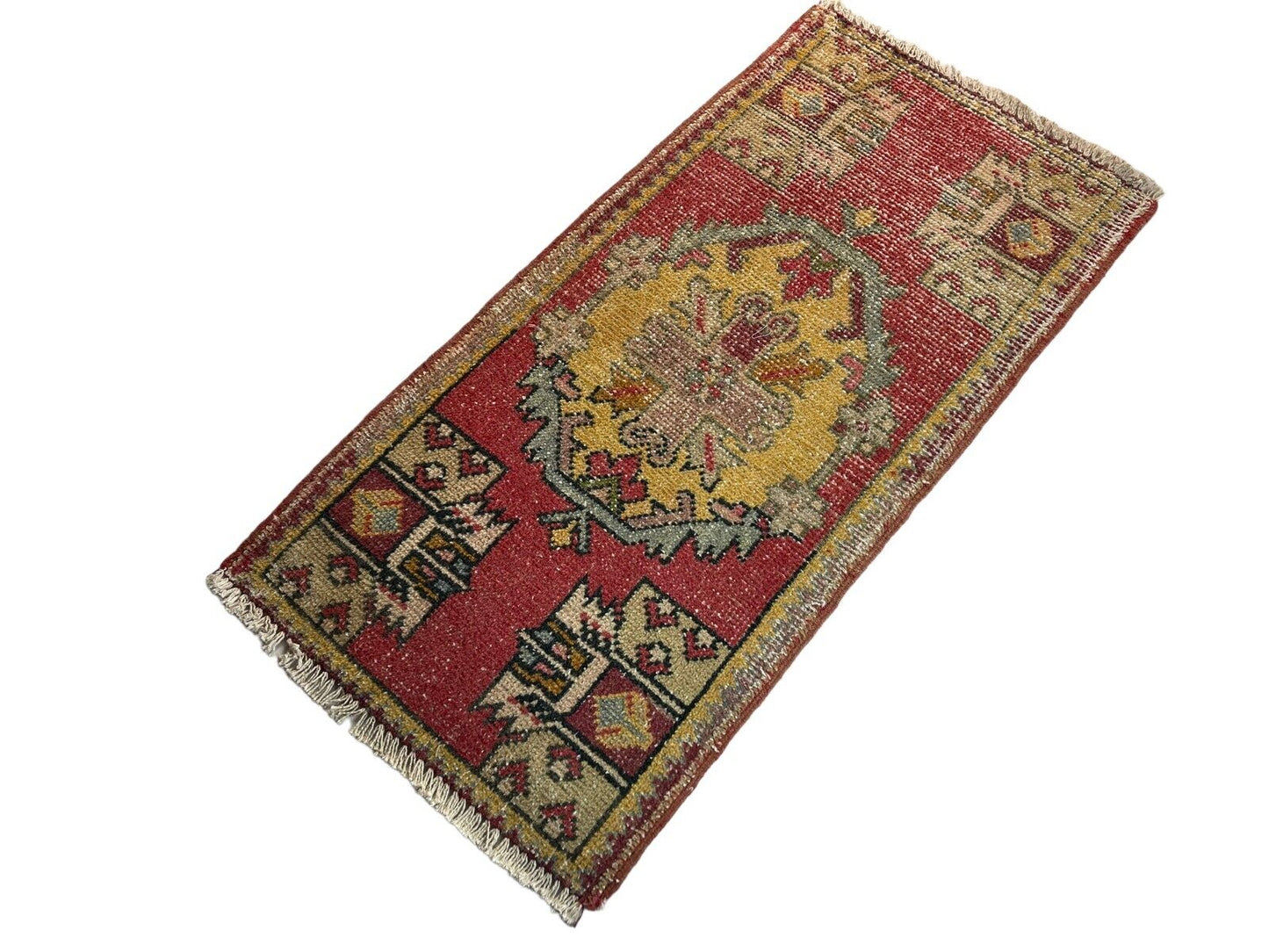 Traditionelle Vintage türkische Teppich, Vintage Turkish Rug 102 X 53 cm