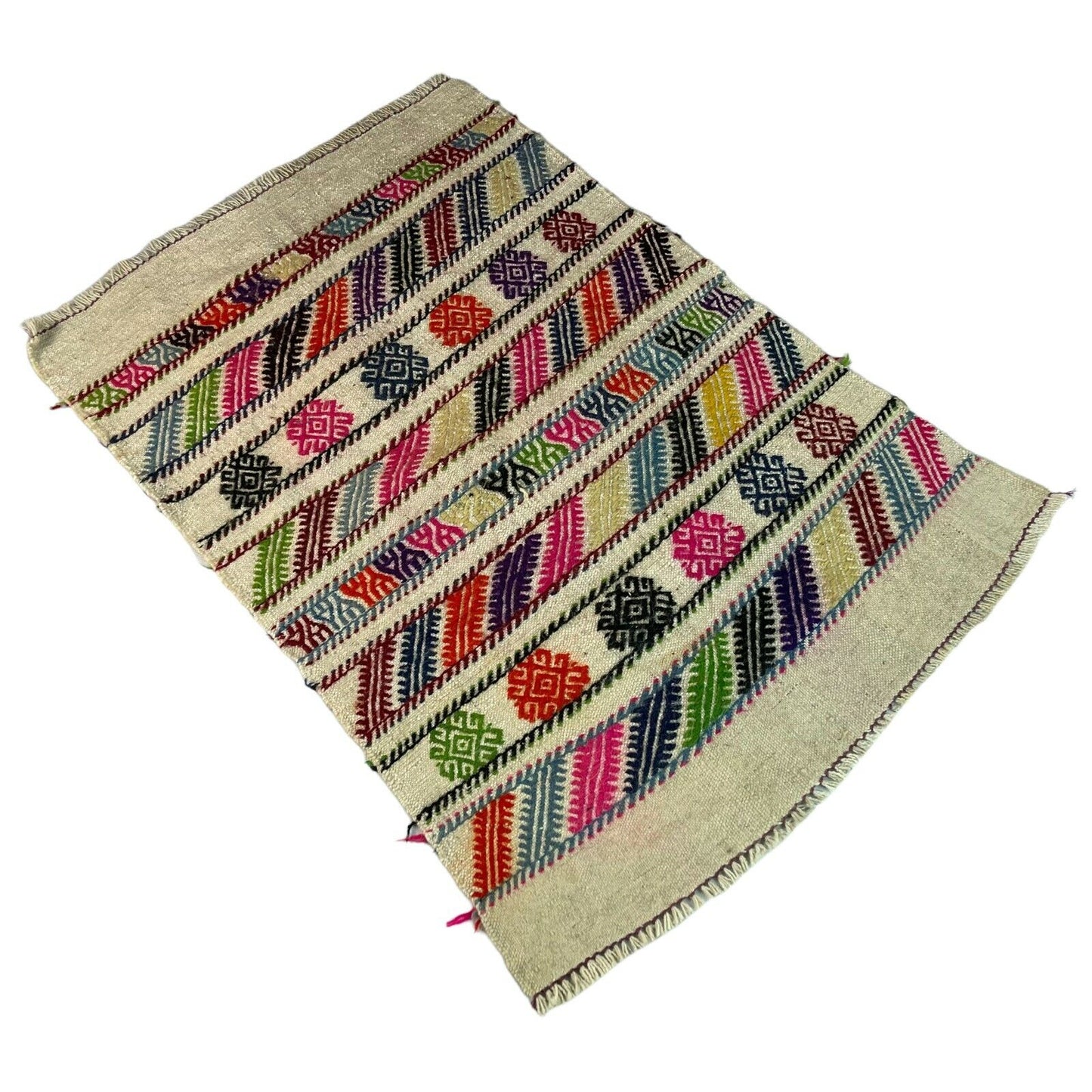 Traditionelle türkische Kelim Teppich, Vintage Turkish Kilim Rug 100 X 67 Cm
