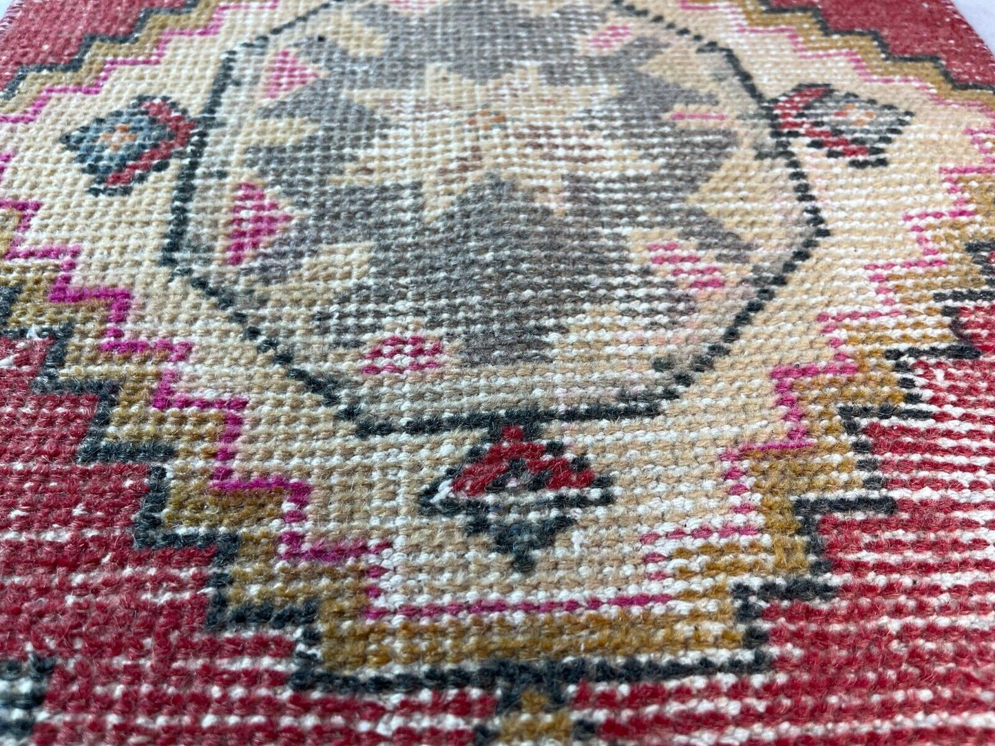 Traditionelle Vintage türkische Teppich, Vintage Turkish Rug 98 X45 cm