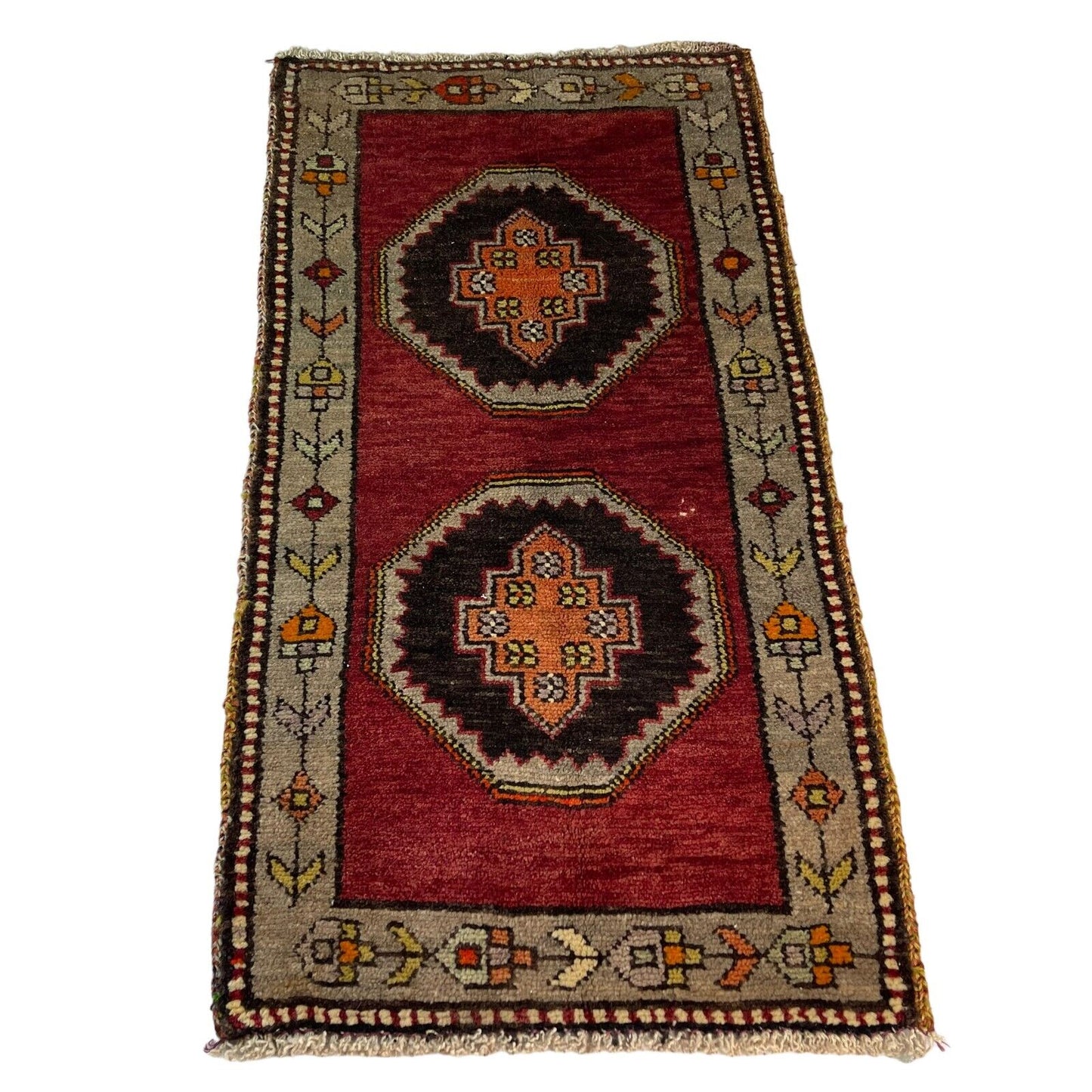 Traditionelle Vintage türkische Teppich, Vintage Turkish Rug  97X 52 cm