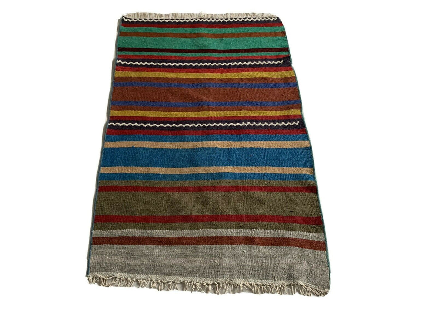 Traditional Turkish Kilim Carpet, Vintage Wool Country Kilim 125x80 Cm
