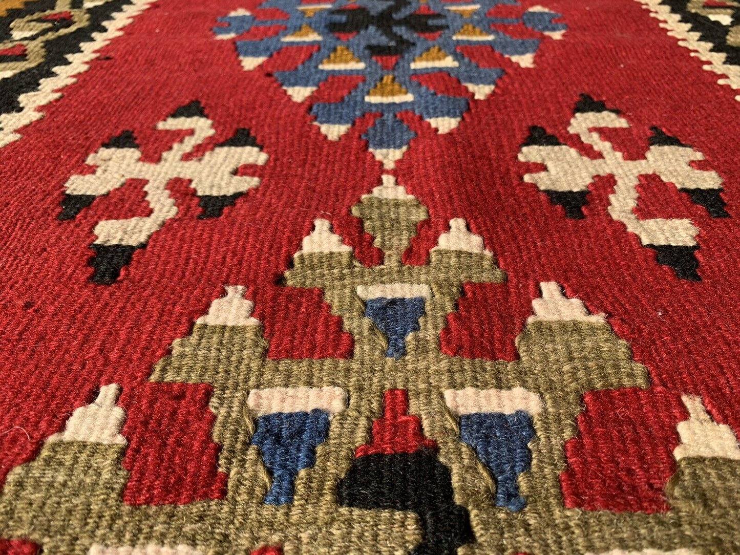 Traditional Turkish Kilim Rug,Vintage Kelim Teppich 186X90 Cm