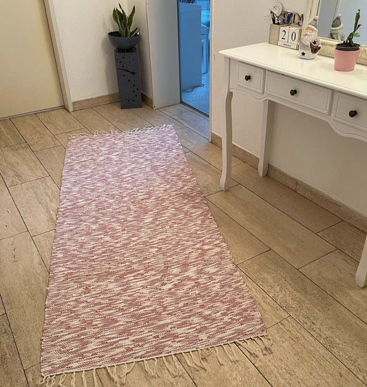 Brand New Traditional Turkish Runner , Rag Rug Runner 198 X 80 cm