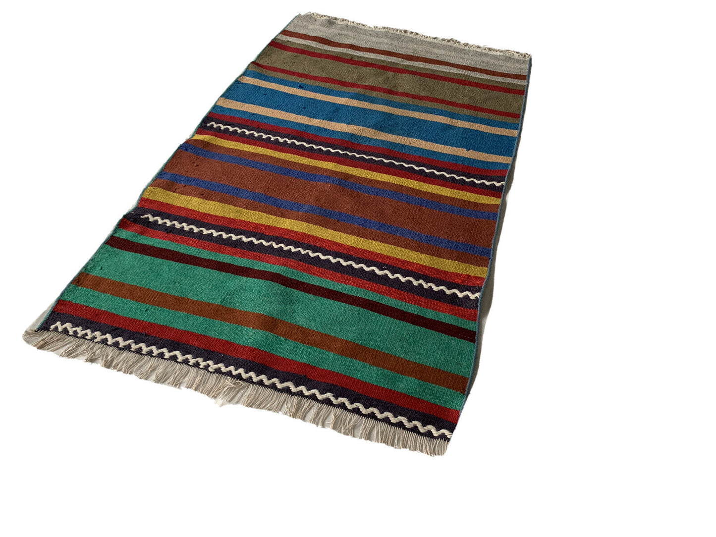 Traditional Turkish Kilim Carpet, Vintage Wool Country Kilim 125x80 Cm