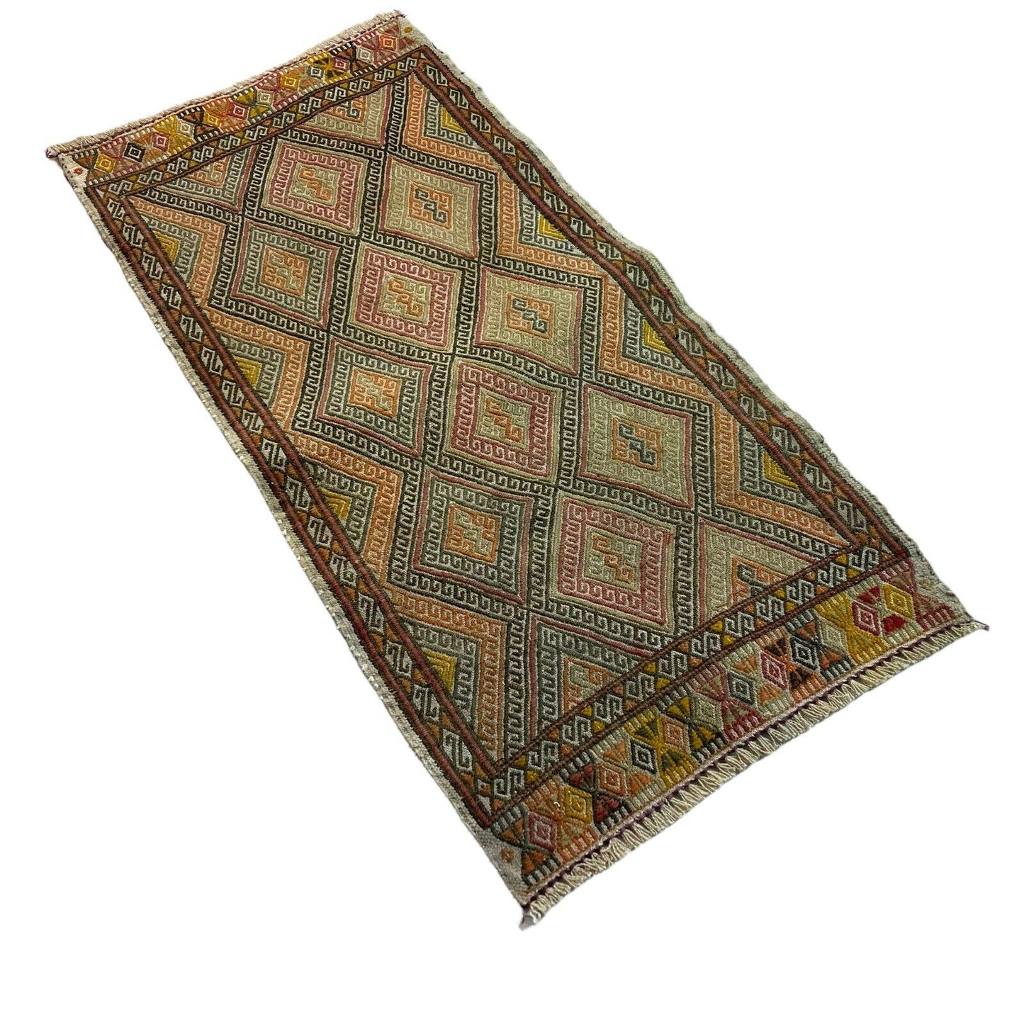 Traditionelle türkische Kelim Teppich, Vintage Turkish Kilim Rug 84X42 cm