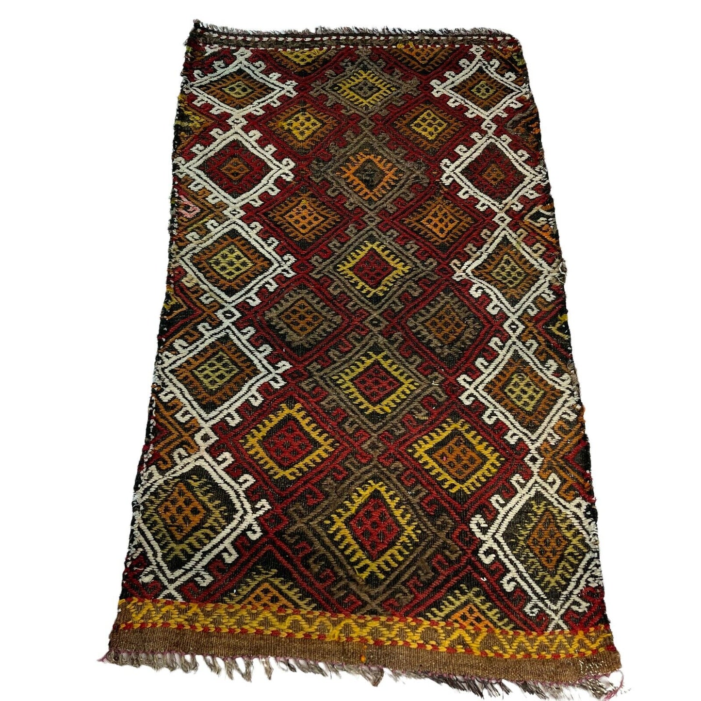Traditionelle türkische Kelim Teppich, Vintage Turkish Kilim Rug  103 X 56 cm