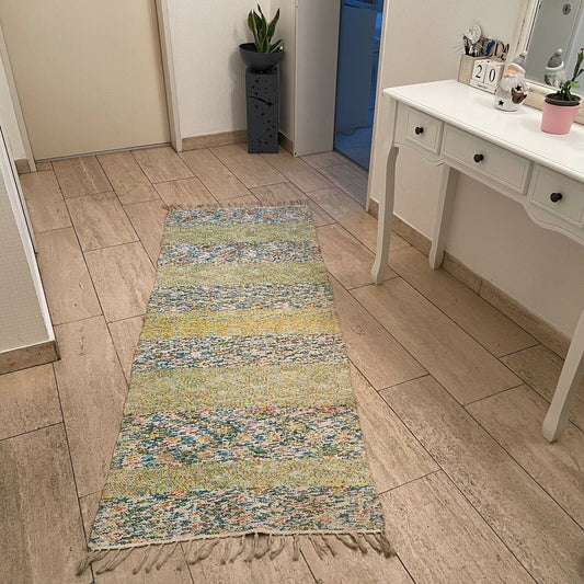 Brand New Traditional Turkish Runner , Rag Rug Runner 185X72 cm