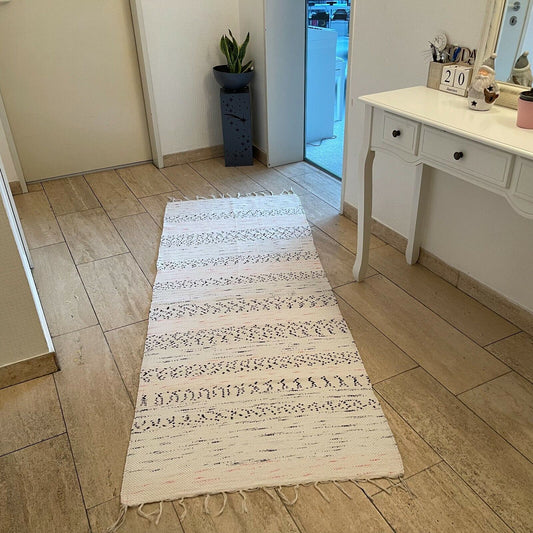 Brand New Traditional Turkish Runner , Rag Rug Runner 194 x 74 cm