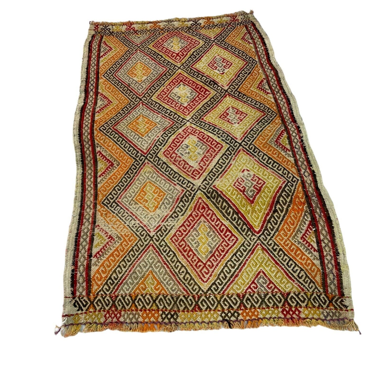 Traditionelle türkische Kelim Teppich, Vintage Turkish Kilim Rug 84X50 cm