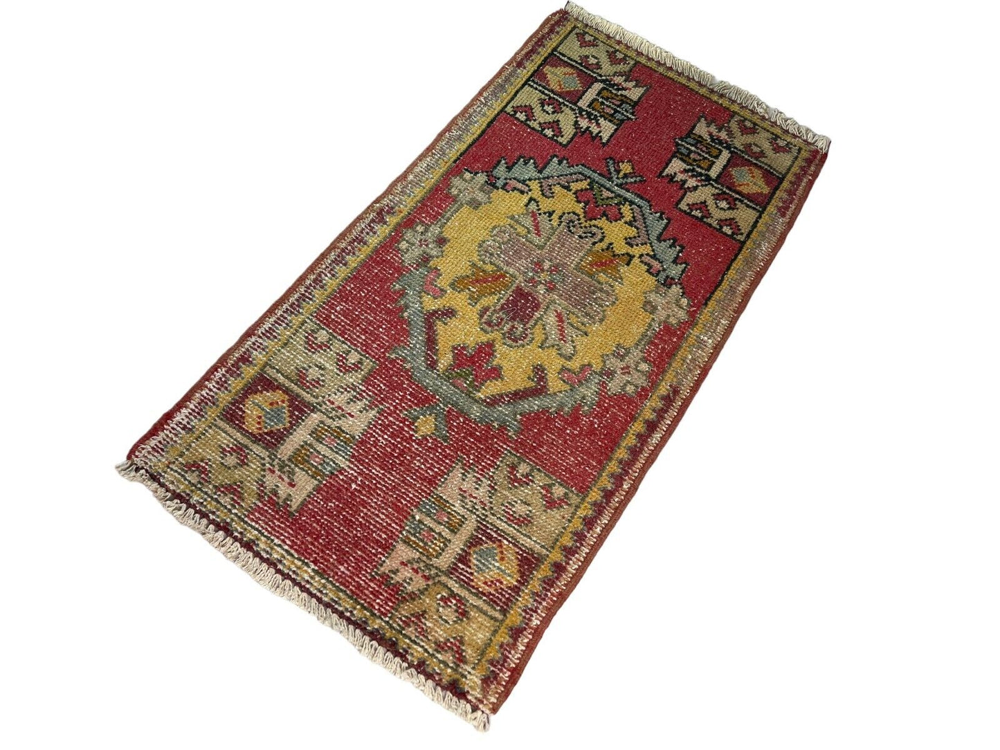 Traditionelle Vintage türkische Teppich, Vintage Turkish Rug 102 X 53 cm
