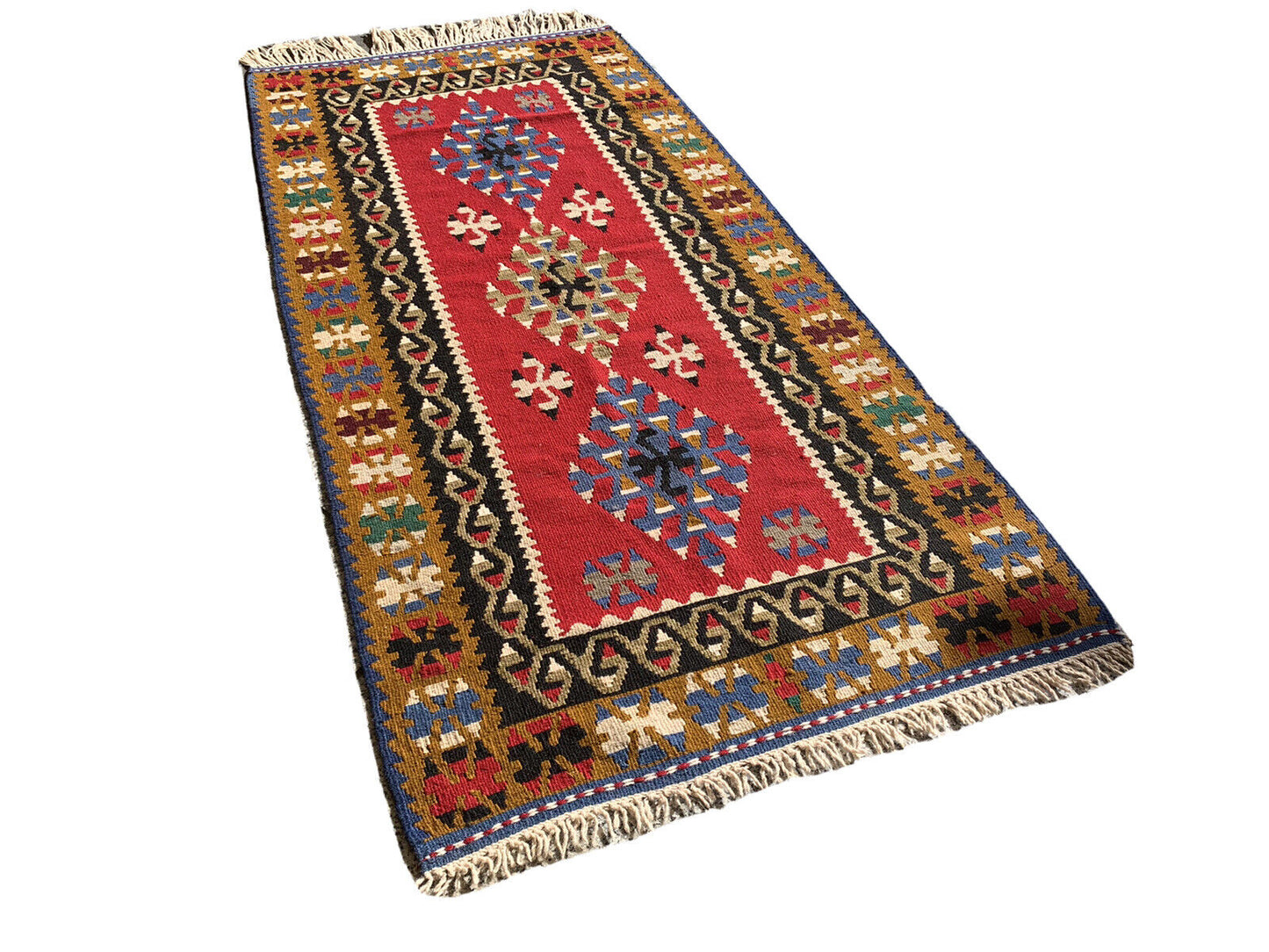 Traditional Turkish Kilim Rug,Vintage Kelim Teppich 186X90 Cm