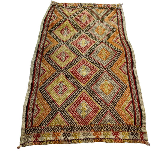 Traditionelle türkische Kelim Teppich, Vintage Turkish Kilim Rug 84X50 cm