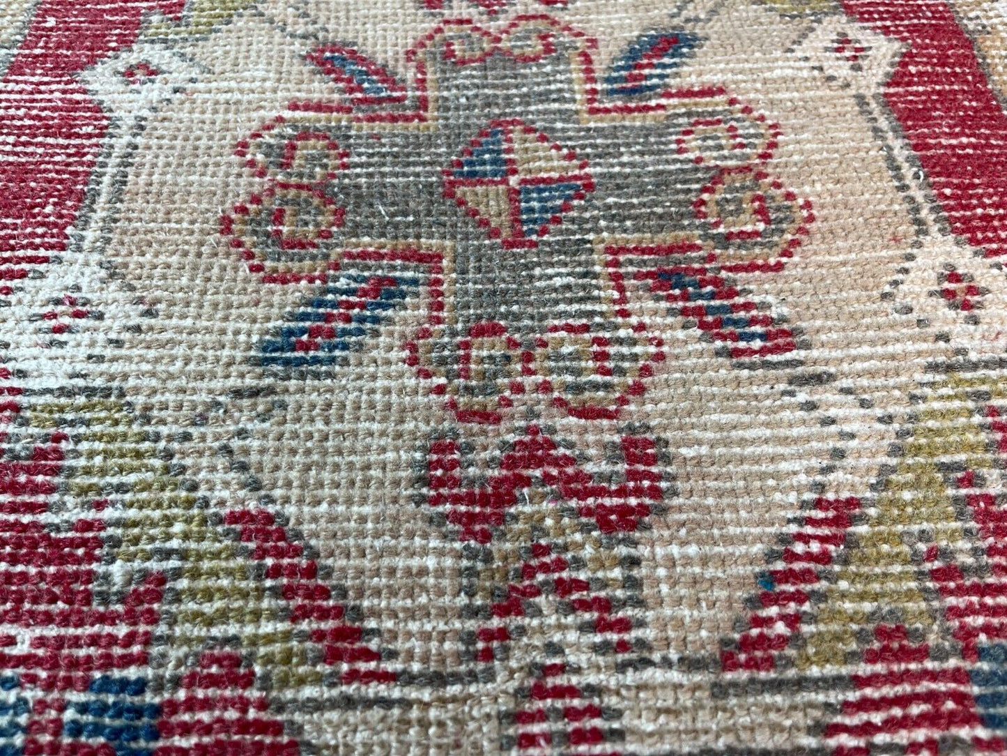 Traditionelle Vintage türkische Teppich, Vintage Turkish Rug 93 X52 cm