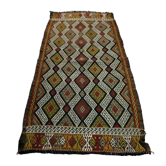Traditionelle türkische Kelim Teppich, Vintage Turkish Kilim Rug  95 X 47 cm