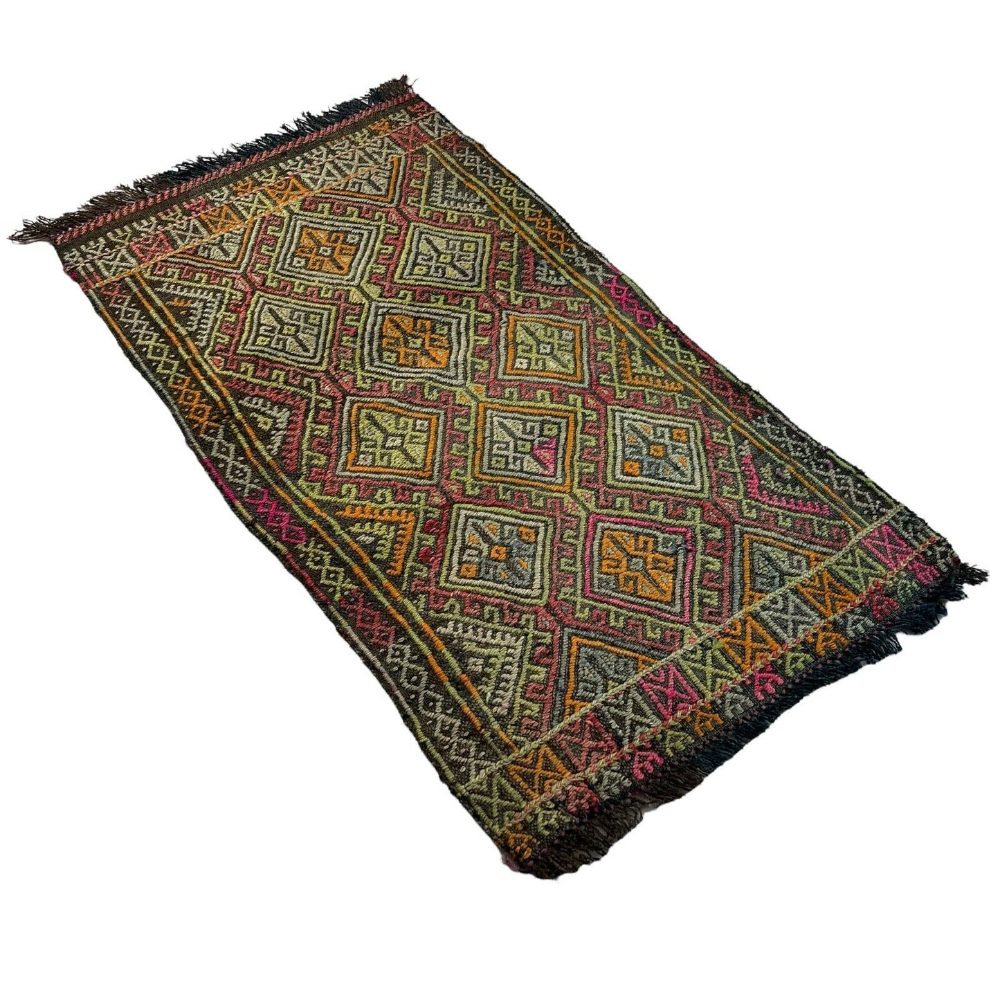 Traditionelle türkische Kelim Teppich, Vintage Turkish Kilim Rug 90x52 cm