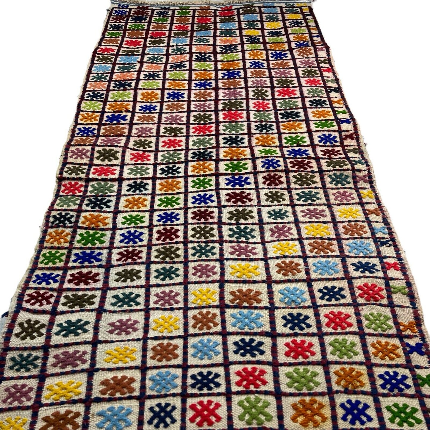 Traditionelle türkische Kelim Teppich, Vintage Turkish Kilim Rug 137X58 cm