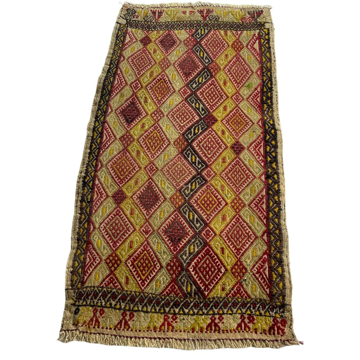 Traditionelle türkische Kelim Teppich, Vintage Turkish Kilim Rug 91X48 cm