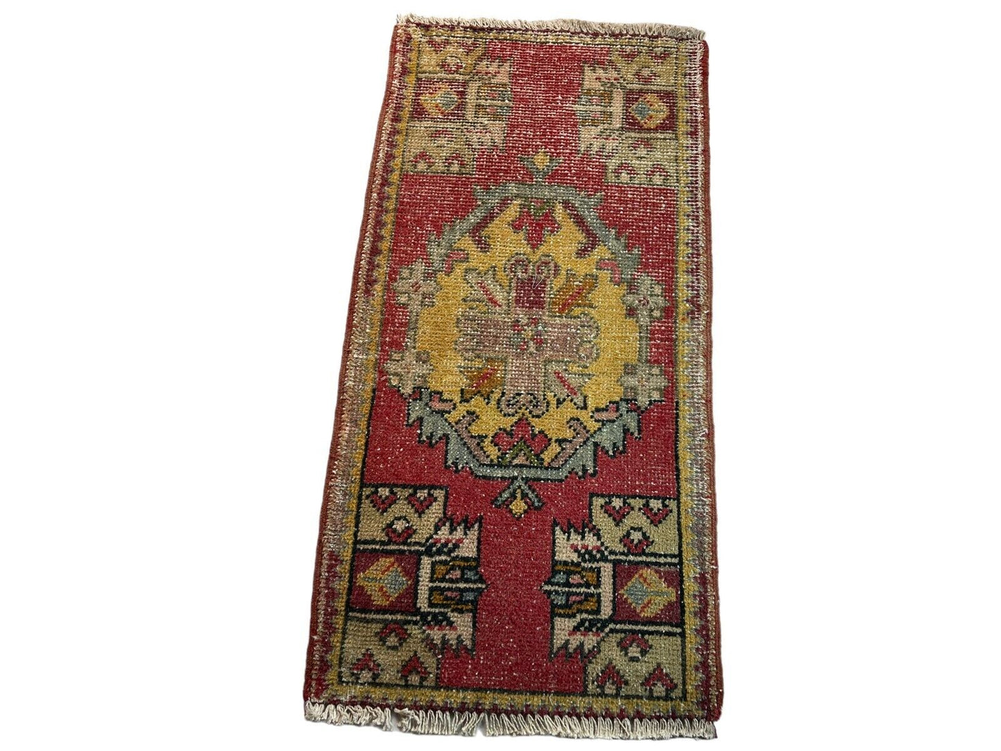 Traditionelle Vintage türkische Teppich, Vintage Turkish Rug 102 X 53 cm