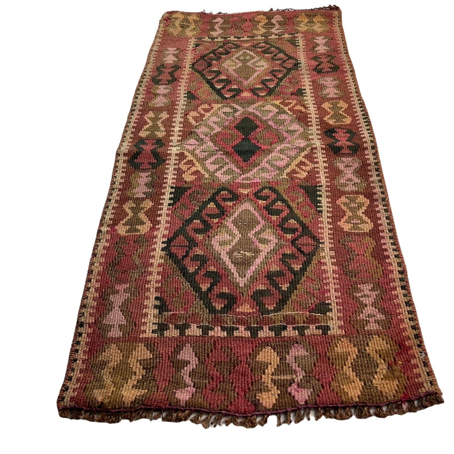 Traditionelle türkische Kelim Teppich, Vintage Turkish Kilim Rug 90X44 cm