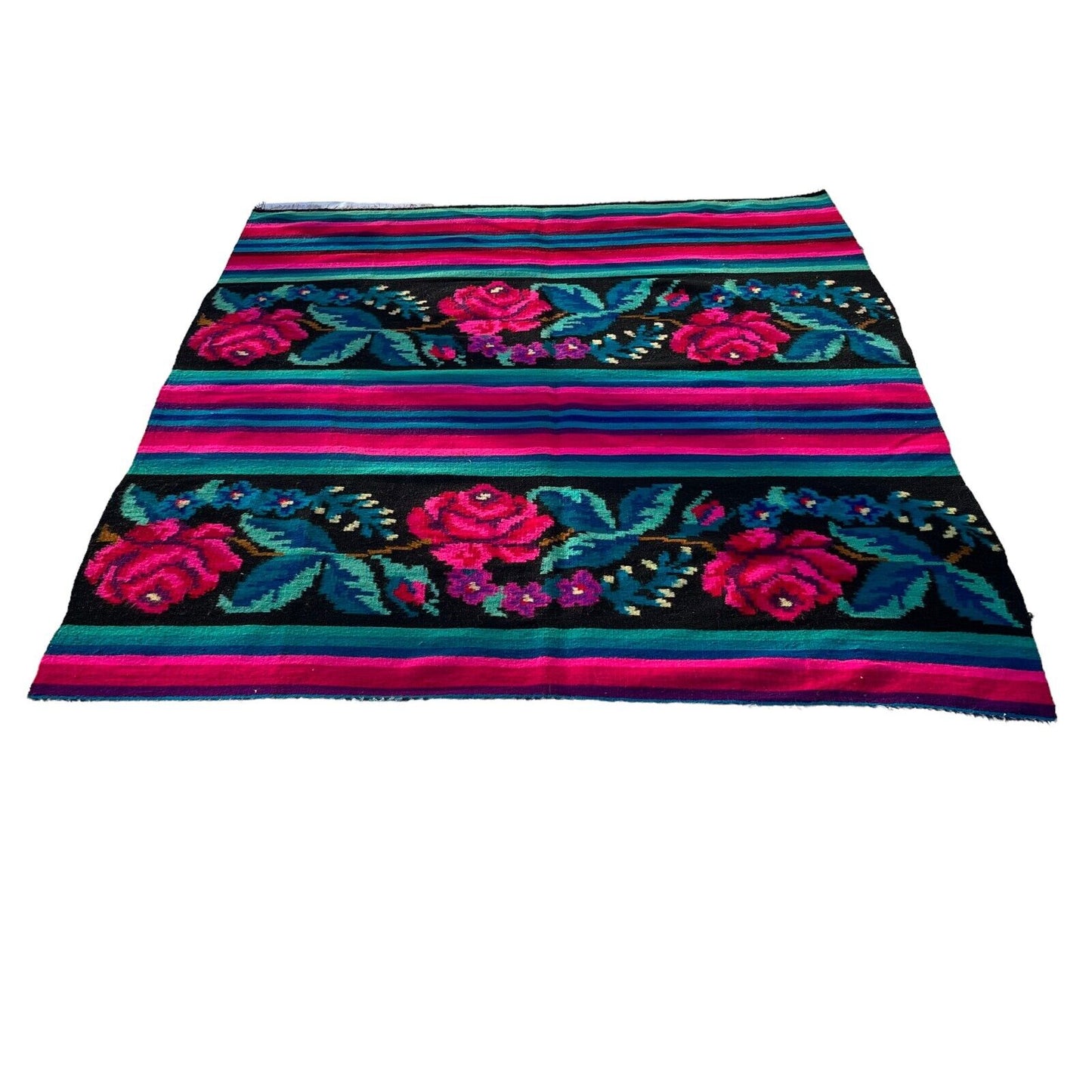 Traditional Turkish Kilim Rug,Vintage Kelim Teppich 146x135 Cm