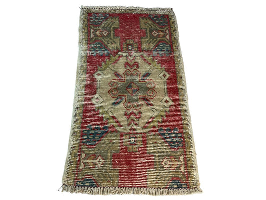 Traditionelle Vintage türkische Teppich, Vintage Turkish Rug 93 X52 cm