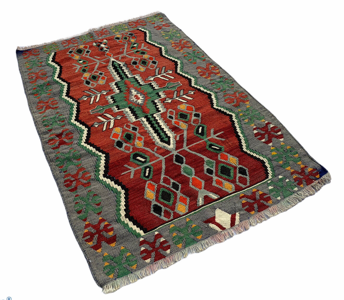 Vintage Traditional Turkish Eshme Kilim Rug, Wool Country Kilim 155x100 Cm