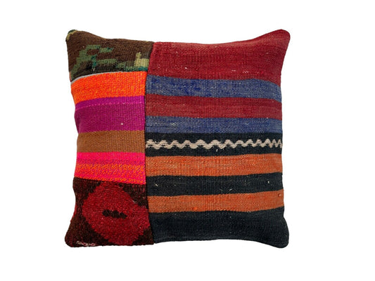 Kilim Housse de coussin 40x40 cm old vintage antique Kelim Coussin Boho Country