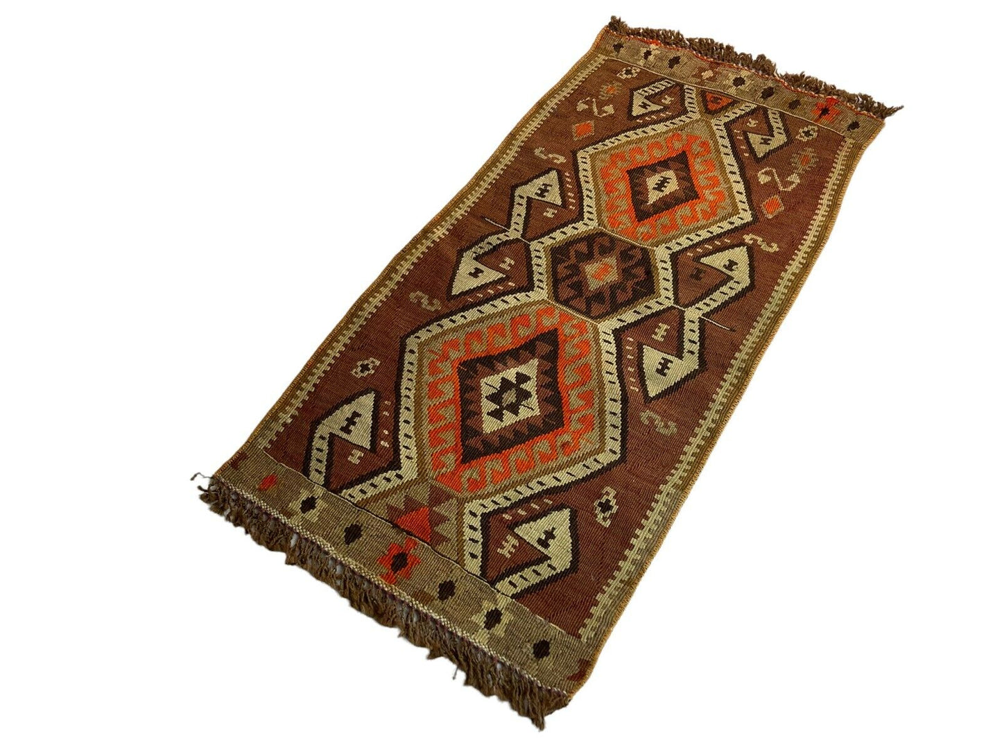 Traditionelle türkische Kelim Teppich, Vintage Turkish Kilim Rug 95X48 cm