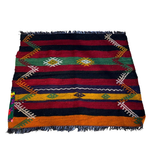 Traditional Turkish Kilim Rug,Vintage Kelim Teppich 100x95 Cm