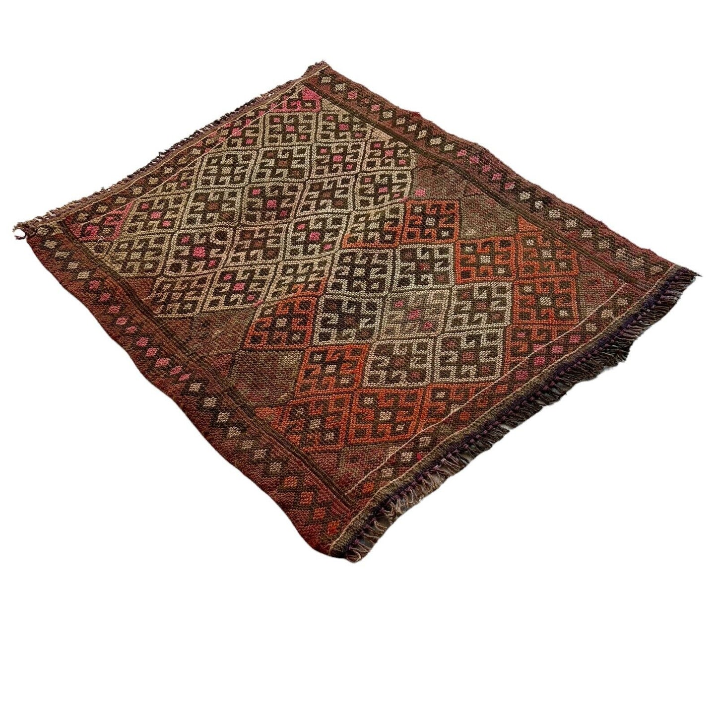 Traditionelle türkische Kelim Teppich, Vintage Turkish Kilim Rug 63X54 cm