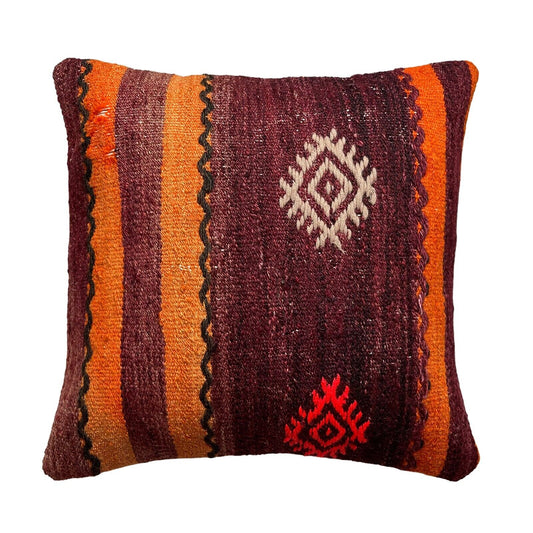Kilim Housse de coussin 40x40 cm old vintage antique Kelim Coussin Boho Country