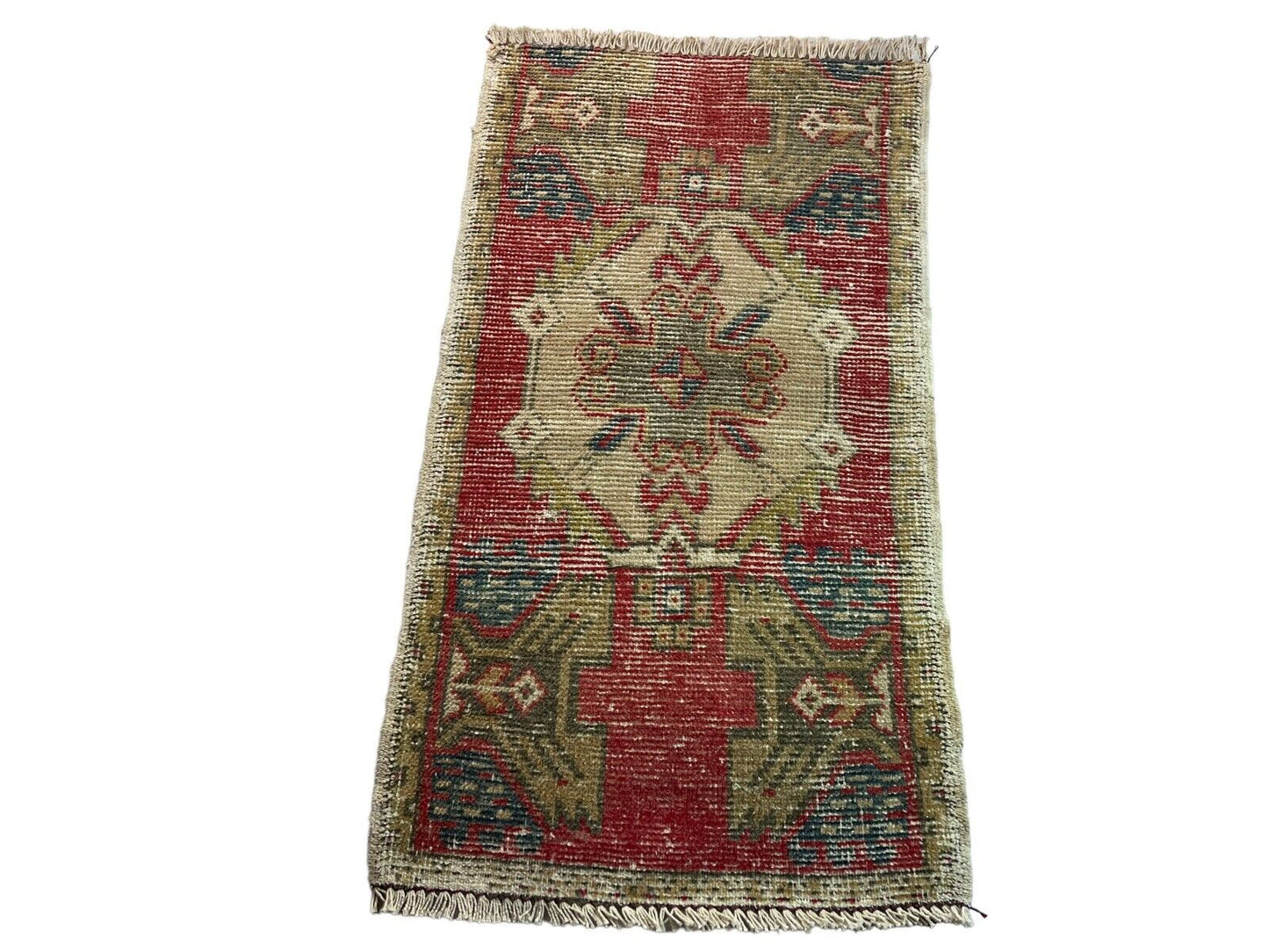 Traditionelle Vintage türkische Teppich, Vintage Turkish Rug 93 X52 cm