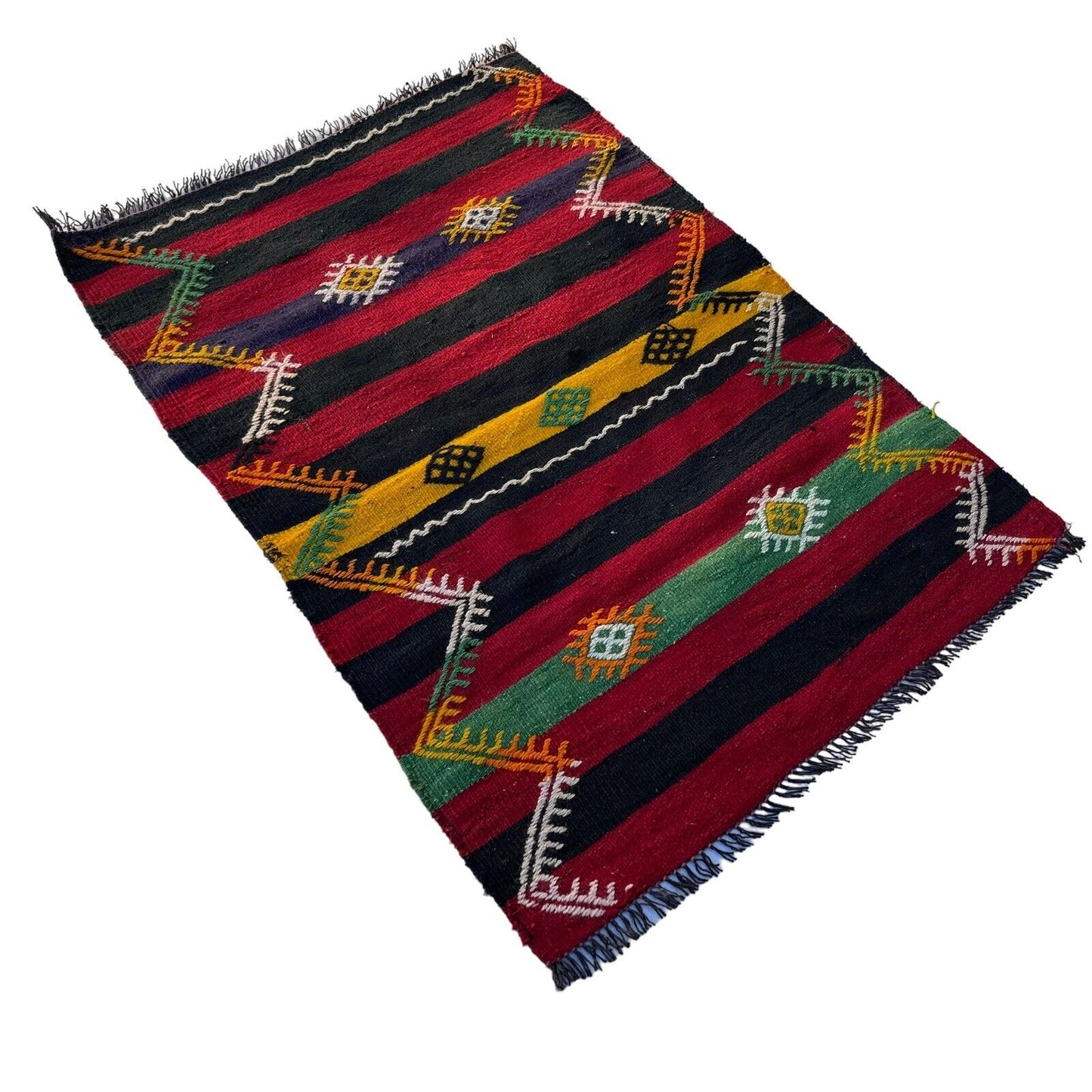 Traditional Turkish Kilim Rug,Vintage Kelim Teppich 137x100 Cm