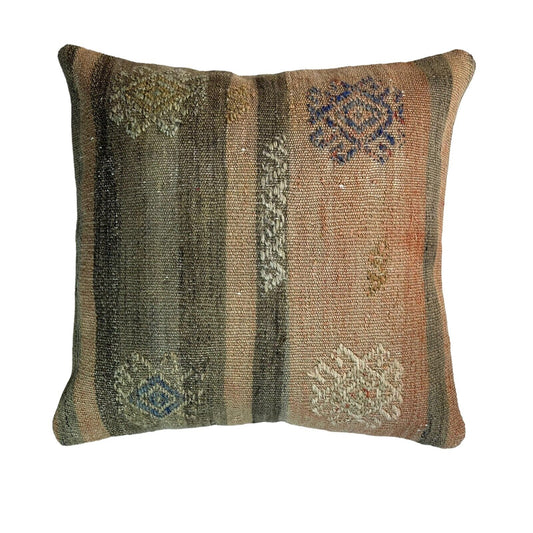 Kilim Housse de coussin 40x40 cm old vintage antique Kelim Coussin Boho Country