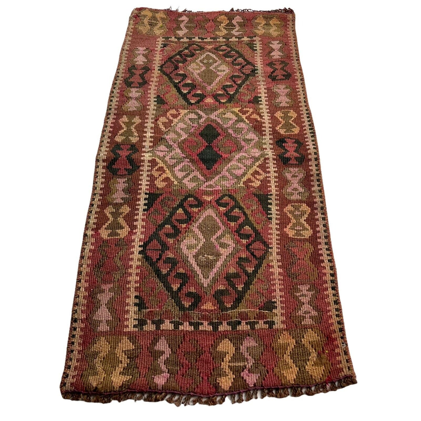 Traditionelle türkische Kelim Teppich, Vintage Turkish Kilim Rug 90X44 cm