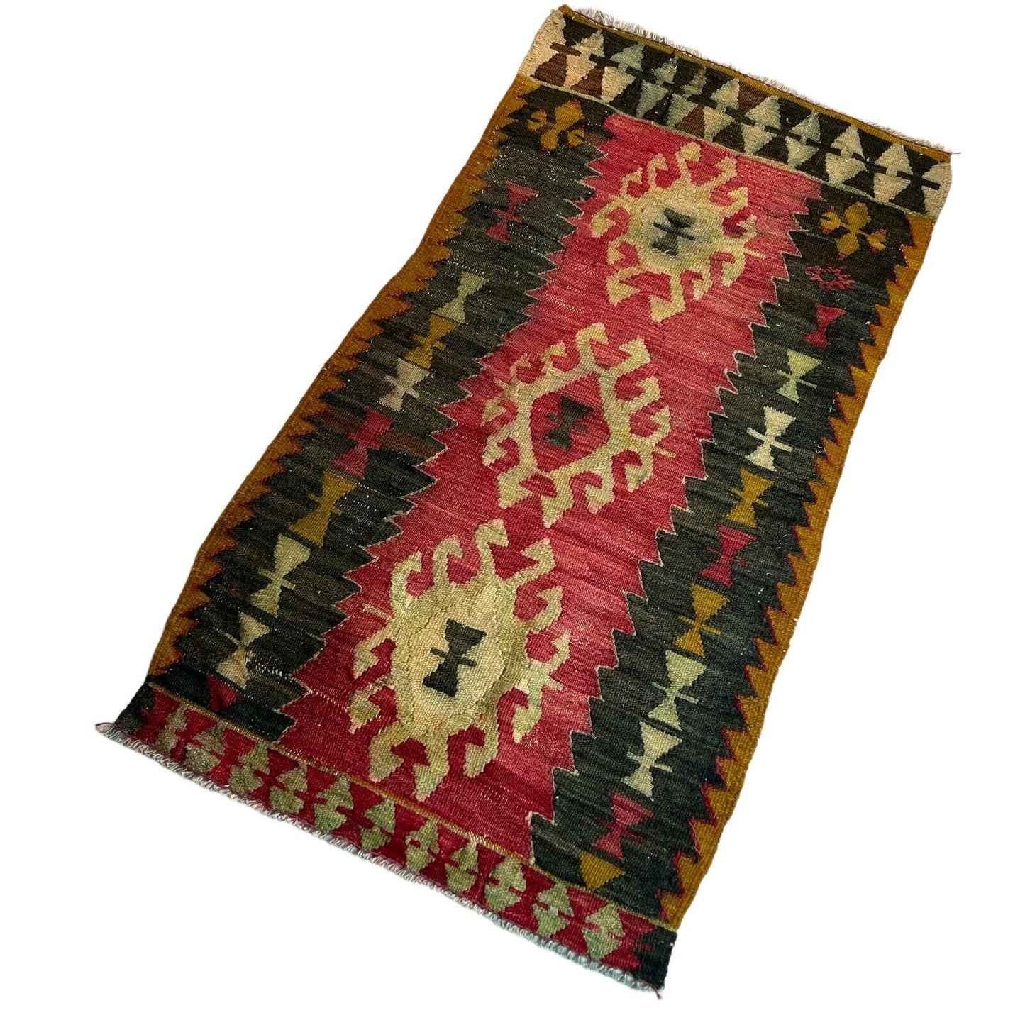 Traditionelle türkische Kelim Teppich, Vintage Turkish Kilim Rug 100X56 cm