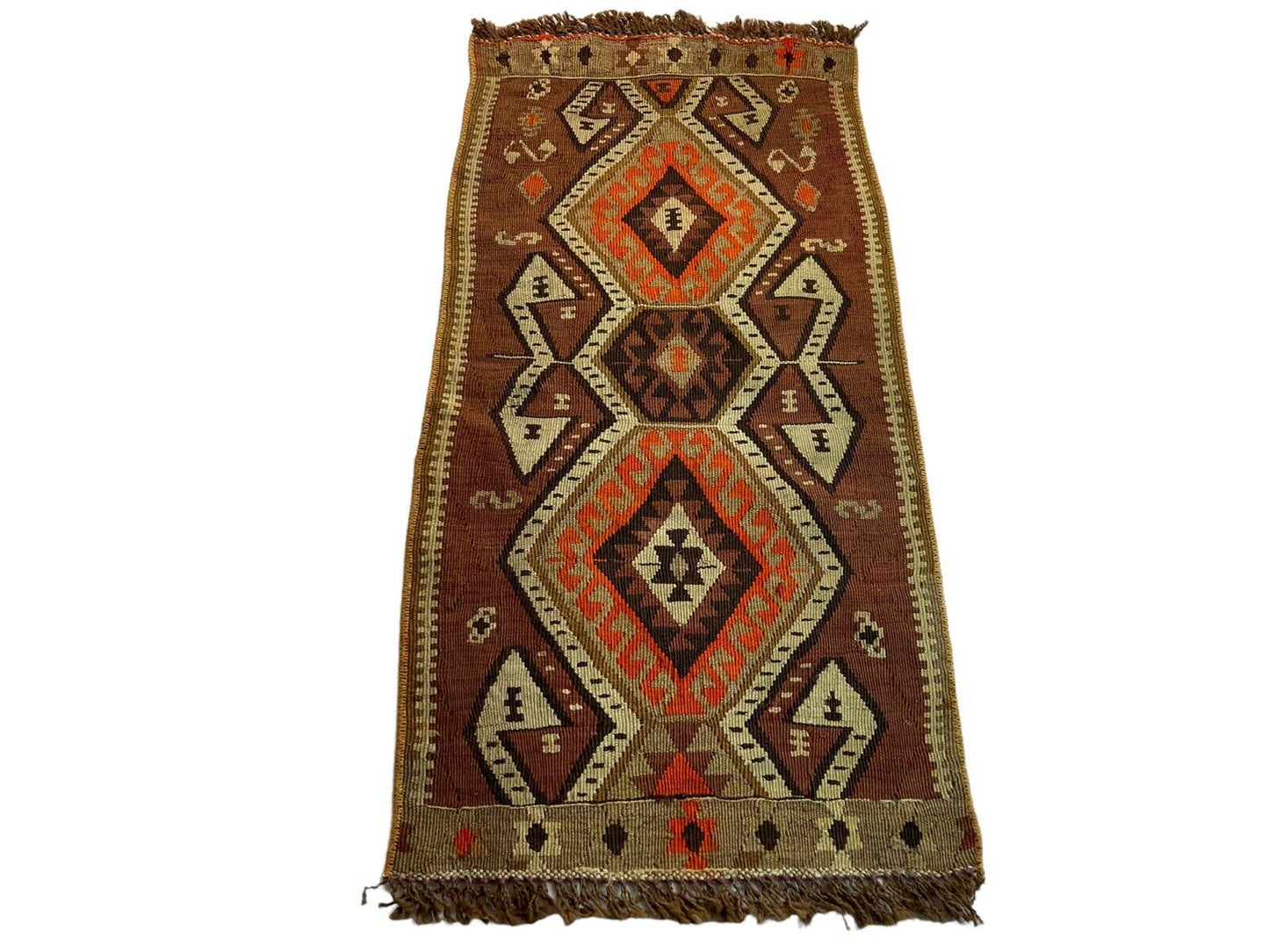 Traditionelle türkische Kelim Teppich, Vintage Turkish Kilim Rug 95X48 cm