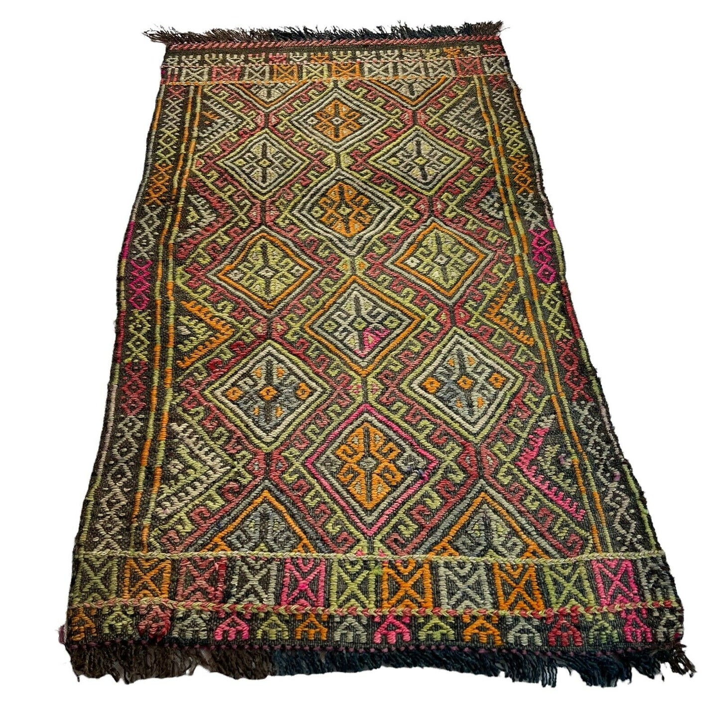 Traditionelle türkische Kelim Teppich, Vintage Turkish Kilim Rug 90x52 cm