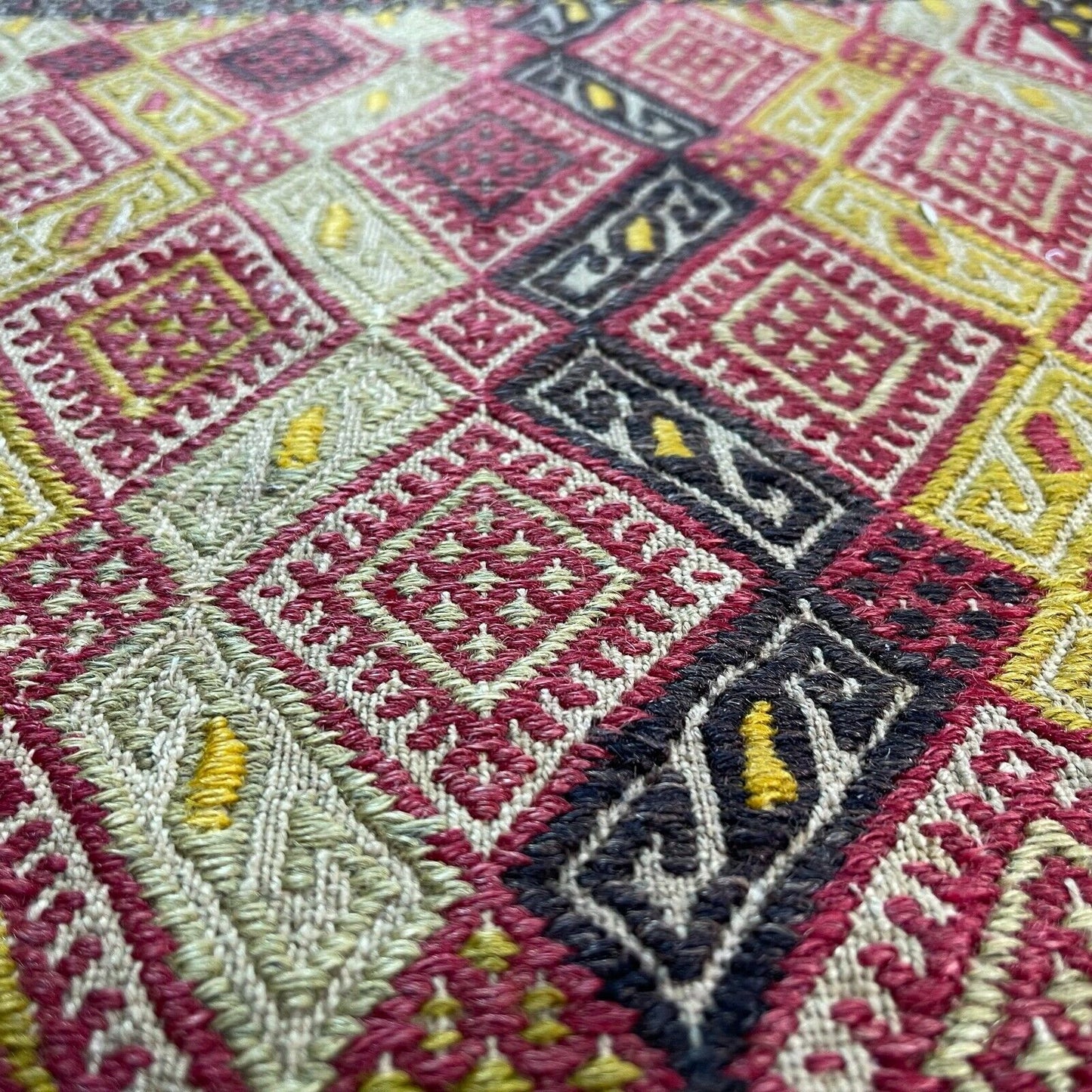 Traditionelle türkische Kelim Teppich, Vintage Turkish Kilim Rug 91X48 cm