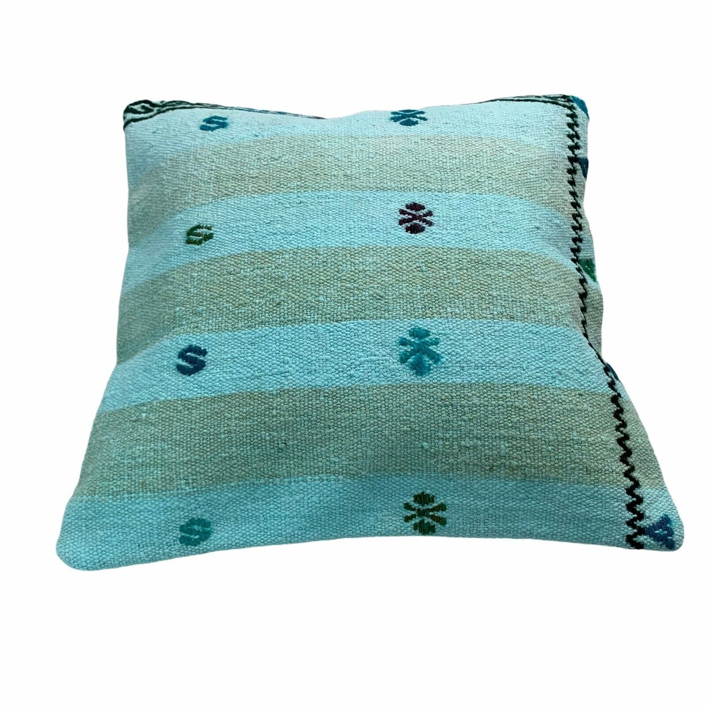 TURCO Kilim Federa, vintage tribale Kilim copertura per cuscino, 16''x 16"